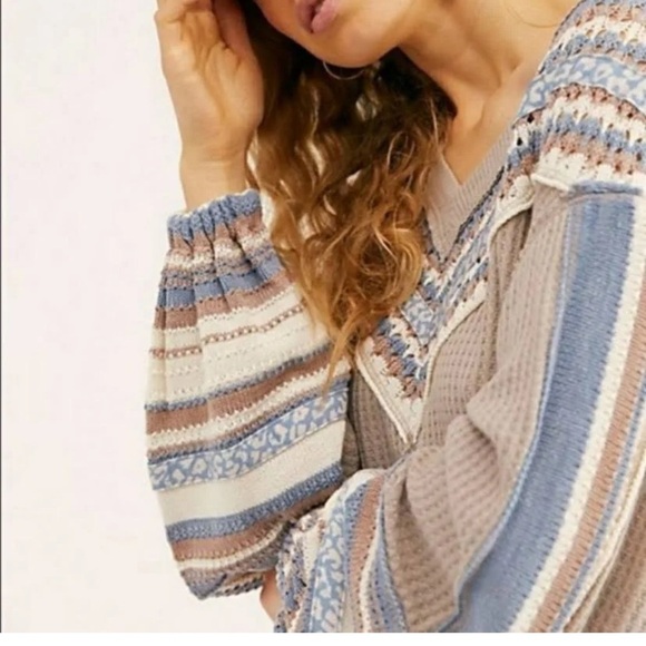 FREE PEOPLE ⭐️Copenhagen Pebble combo thermal top - Picture 2 of 9